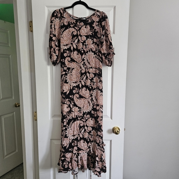 Kivari Pink Black Crew Neck Sundress Anthropologie - Picture 4 of 10